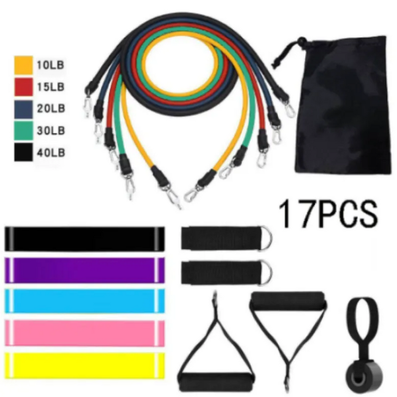 11-Piece Resistance Band Set - Haven & Hearth