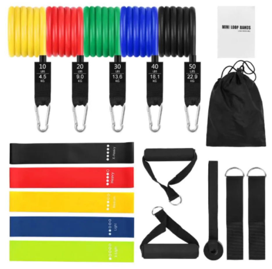 11-Piece Resistance Band Set - Haven & Hearth