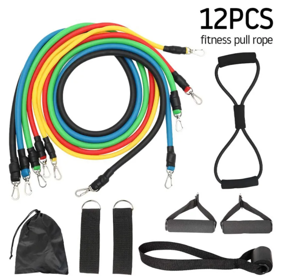 11-Piece Resistance Band Set - Haven & Hearth