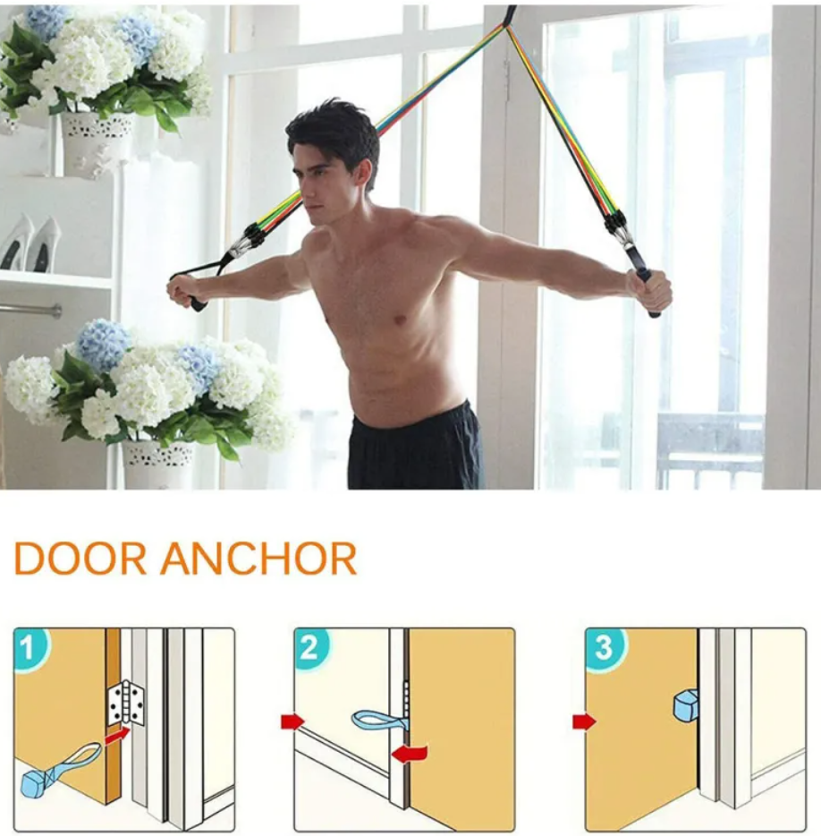 11-Piece Resistance Band Set - Haven & Hearth